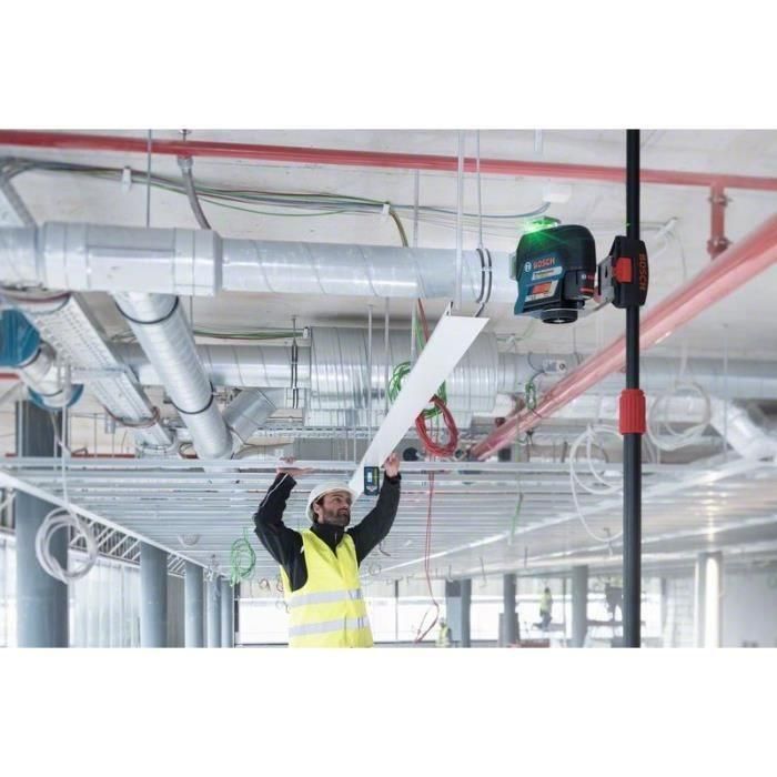 Bosch Professional LR7 Célula de recepción para niveles láser verdes y rojos GCL 2-50 C/G, GLL 3-80 C/CG, alcance 50m 5