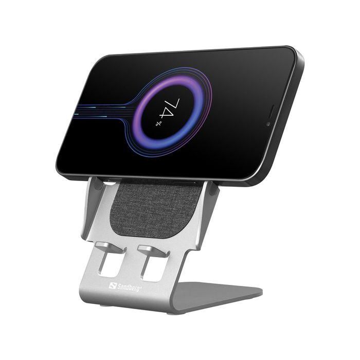 Sandberg Soporte de Carga Inalámbrica para Smartphone 15W de Aluminio Compatible con Tecnología Qi 4