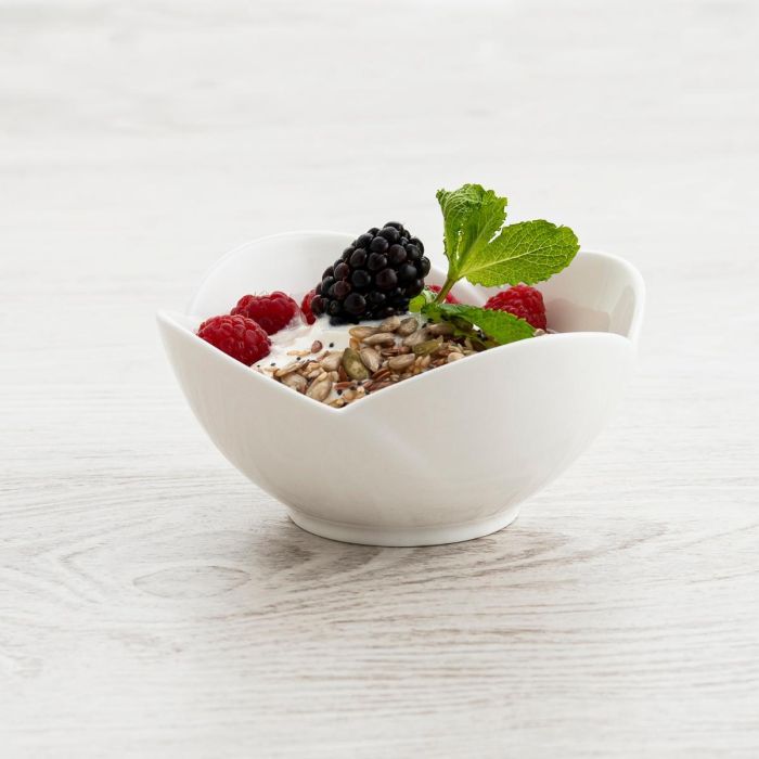 Quid Mini Bol de Porcelana Select Blanco 11 cm, Juego de 6 Unidades, Resistente, Apto Microondas y Lavavajillas 2