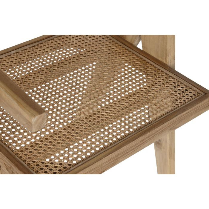 DKD Home Decor Silla de Teca y Ratan Natural 56 x 82 x 58 cm 1