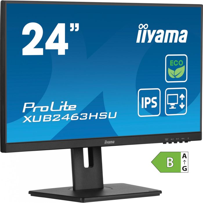 iiyama XUB2463HSU-B1 Monitor ProLite 24" FHD IPS 1920x1080 100Hz 3ms HDMI DP USB Pivot Negro 0 iiyama XUB2463HSU-B1 Monitor ProLite 24" FHD IPS 1920x1080 100Hz 3ms HDMI DP USB Pivot Negro 0