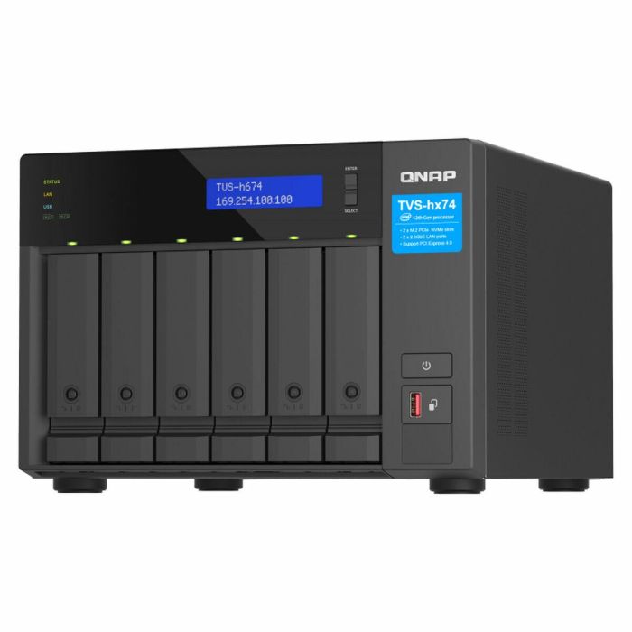 Almacenamiento en Red NAS Qnap TVS-H674 Negro Intel Core i5-1240 0 Almacenamiento en Red NAS Qnap TVS-H674 Negro Intel Core i5-1240 0