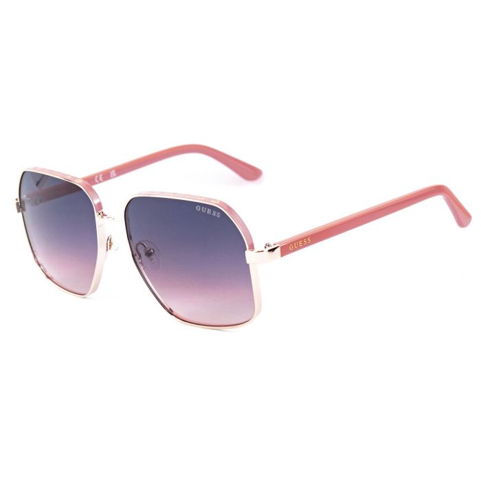 Guess GU00107 74B Gafas de Sol Mujer, Diseño Cuadrado con Montura Metálica Dorada y Lente Gris Degradado 58 mm 1 Guess GU00107 74B Gafas de Sol Mujer, Diseño Cuadrado con Montura Metálica Dorada y Lente Gris Degradado 58 mm 1