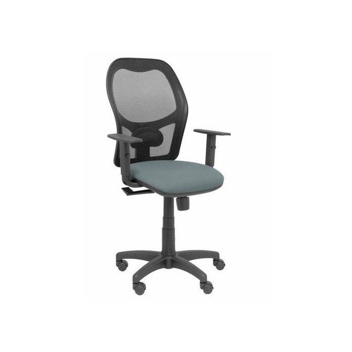 Silla Piqueras Y Crespo Alocen Brazos Regulables Mecanismo Sincro Refuerzo Lumbar Ruedas Nylon Respaldo Malla Negra Transpirable Y Asiento Tapizado Bali Gris
