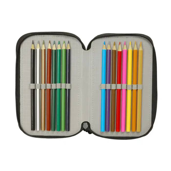 SAFTA Plumier Dragon Ball Triple 37 Piezas con Goma, Lápiz, Bolígrafos, Rotuladores y Colorines 4