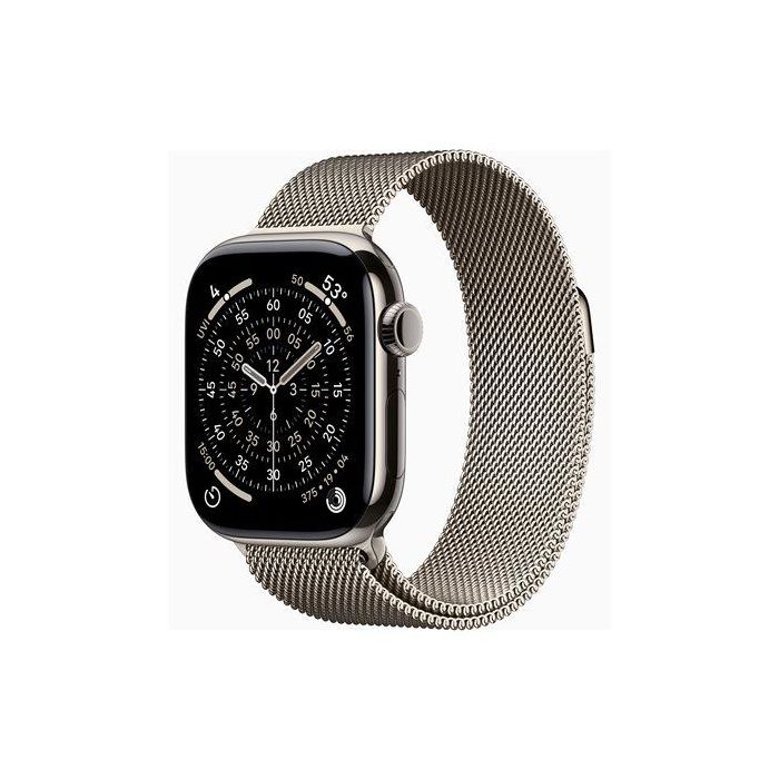 Apple Watch Series 11 GPS + Cellular con caja de titanio natural de 42 mm y correa Milanese Loop | Reloj inteligente