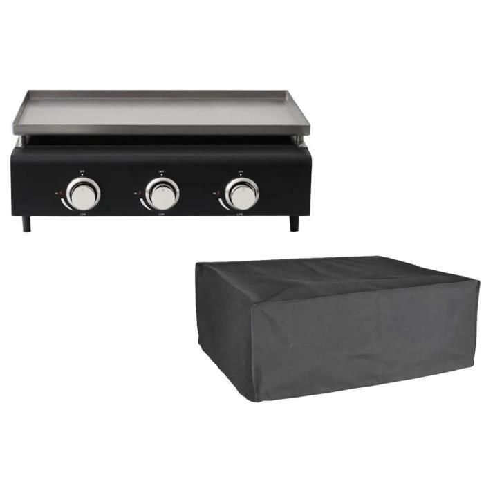 Cookingbox 9760182 Plancha de Gas CUENCA 3 Quemadores con Tapa 65x50x23 cm Negra Cookingbox 9760182 Plancha de Gas CUENCA 3 Quemadores con Tapa 65x50x23 cm Negra