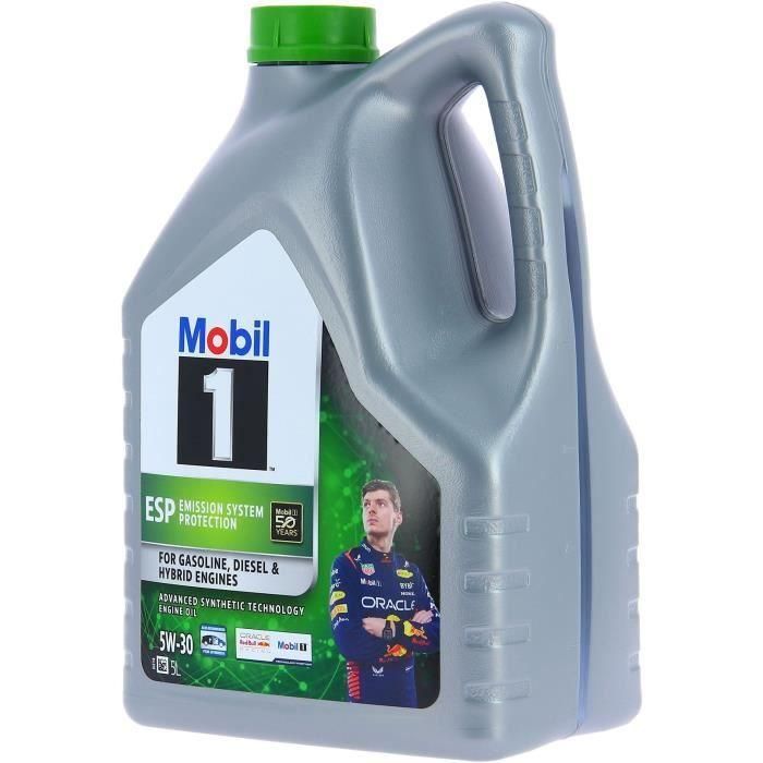 Contenedor de aceite de motor - MOBIL1 - 5W30 ESP - 5 L - 4 estaciones