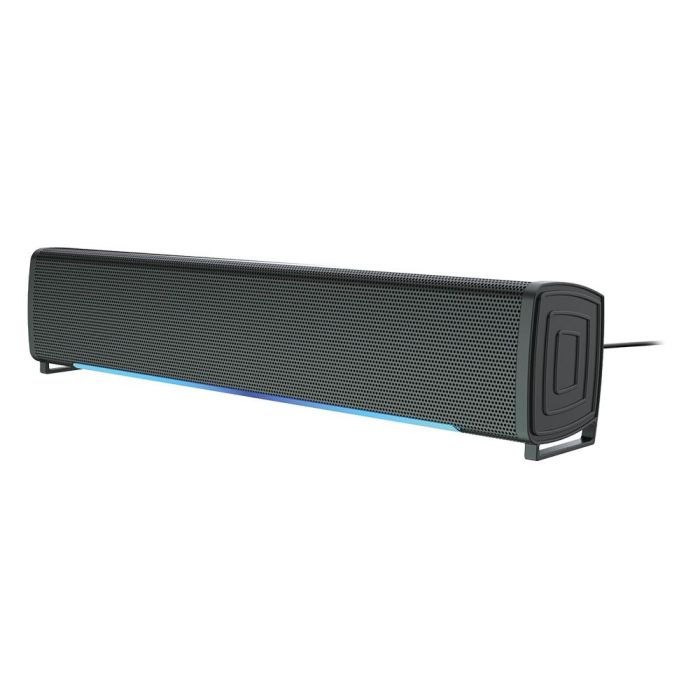 Barra De Sonido Q-Connect Para Pc Con Iluminación Led Color Negro