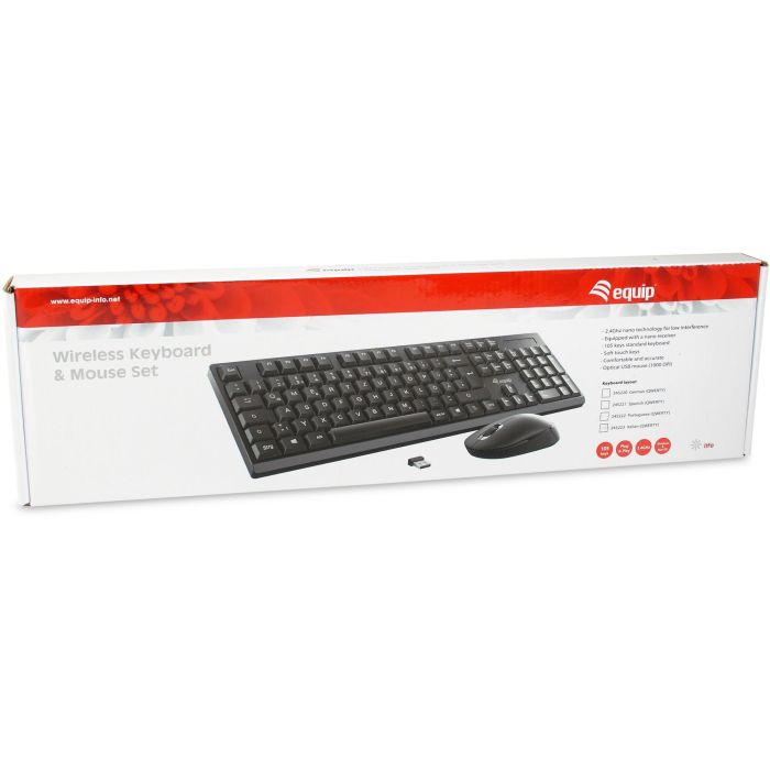 Equip Wireless Tastatur + Maus. Layout portugiesisch schwarz 5 Equip Wireless Tastatur + Maus. Layout portugiesisch schwarz 5