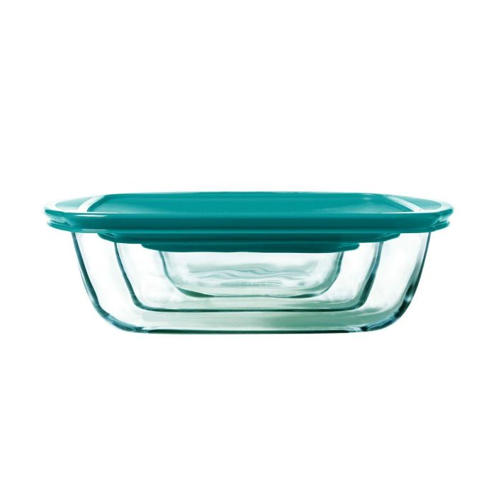 Pyrex AAAAN75162 - Juego 3 Platos con Tapa Cook & Store - Vidrio Rectangular - 0,4 L, 1,1 L, 2,5 L 1 Pyrex AAAAN75162 - Juego 3 Platos con Tapa Cook & Store - Vidrio Rectangular - 0,4 L, 1,1 L, 2,5 L 1