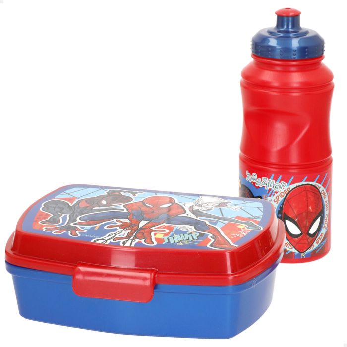 Portameriendas con Accesorios Spider-Man Plástico 380 ml 17 x 5,5 x 13,5 cm (6 Unidades) 6