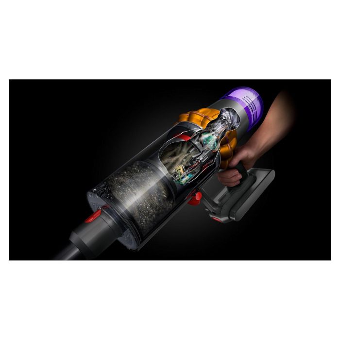 Dyson V15 Detect Absolute Aspiradora Escoba Ciclónica Potente 240 AW con Pantalla y Cepillo LED