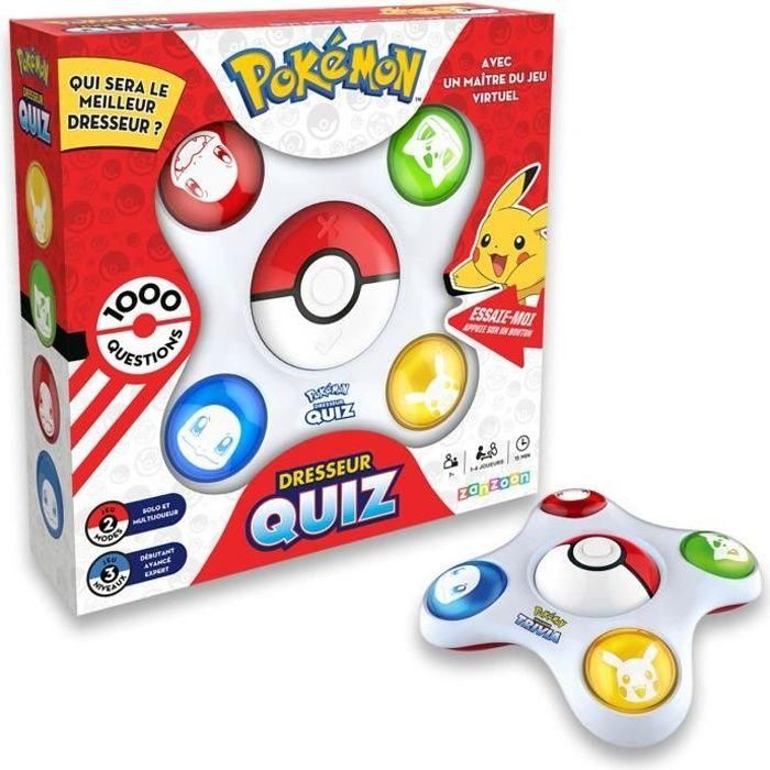 Bandai Pokémon Trainer Quiz Juego Electrónico Interactivo con 1000 Preguntas sobre el universo Pokémon - Habla Francés 0 Bandai Pokémon Trainer Quiz Juego Electrónico Interactivo con 1000 Preguntas sobre el universo Pokémon - Habla Francés 0
