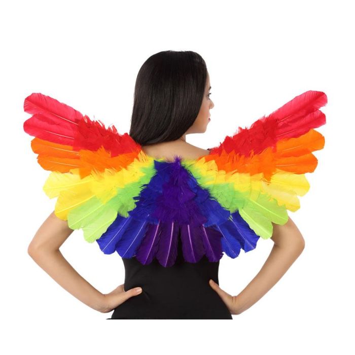 Alas Multicolor 76x44 cm para Disfraz de Bailarina, Hada o Mariposa - Ligeras y Vistosas para Fiestas y Espectáculos