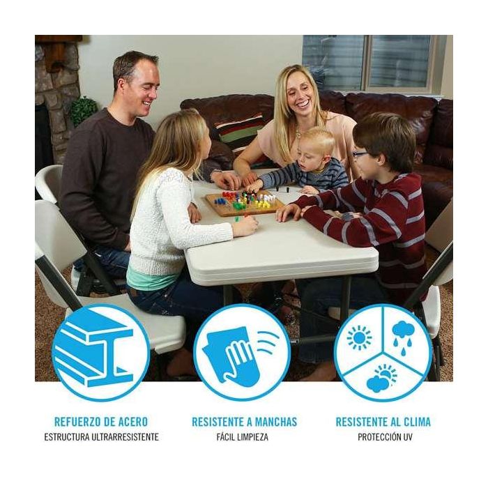 Lifetime Mesa Rectangular Plegable Crema Plástico Acero 122x61x74 cm 1 Lifetime Mesa Rectangular Plegable Crema Plástico Acero 122x61x74 cm 1