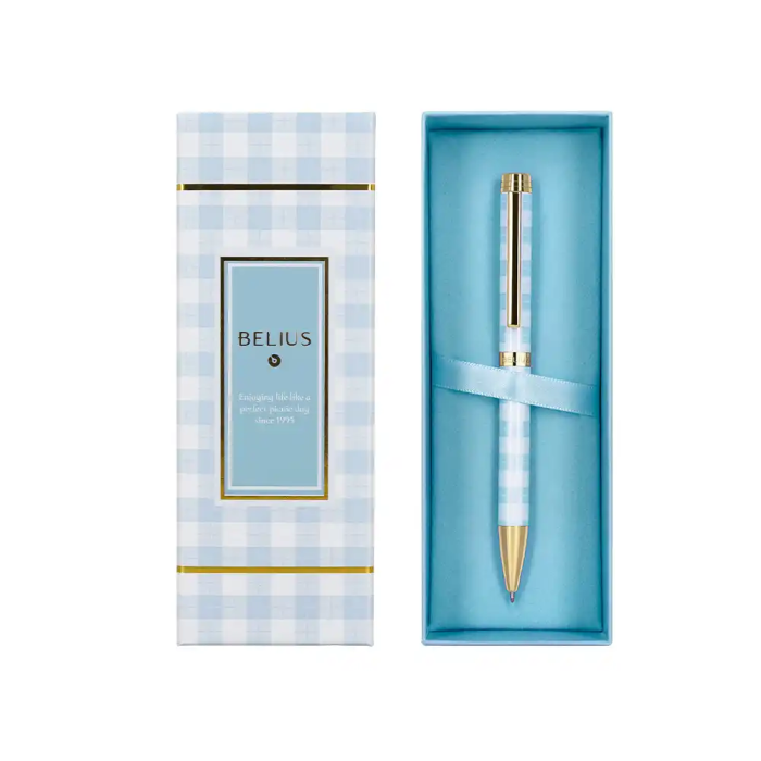 Belius Bolígrafo Perfect Picnic Day Aluminio Celeste Dorado Tinta Azul Caja Diseño 5 Belius Bolígrafo Perfect Picnic Day Aluminio Celeste Dorado Tinta Azul Caja Diseño 5