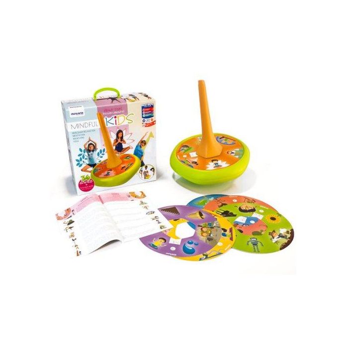 Miniland Juego Didáctico Mindfulness con Peonza Gigante y Guía de Ejercicios