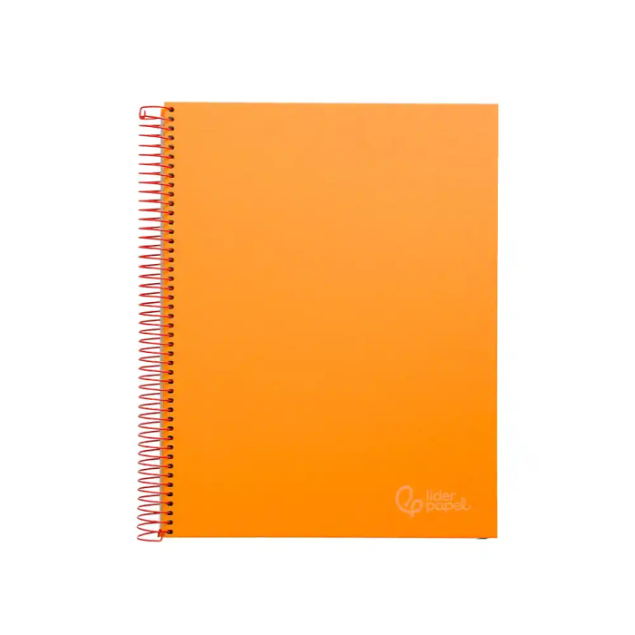 Liderpapel Cuaderno espiral Micro Jolly A4 Micro perforado 140 hojas Cuadro 5mm 75gr Tapa Forrada Color Naranja 1