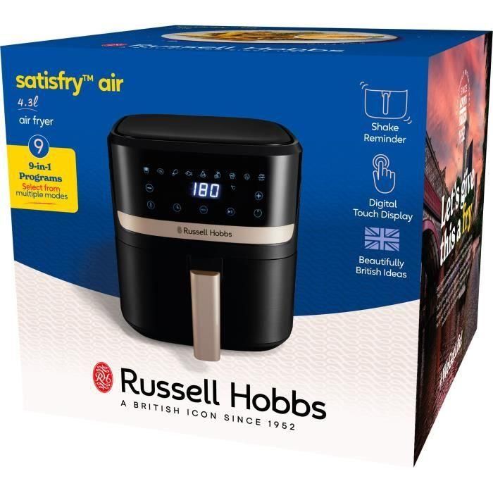 Freidora sin aceite RUSSELL HOBBS SatisFry 27610-56 - Capacidad de 4,3 L - 9 programas de cocción - 1300 W 1 Freidora sin aceite RUSSELL HOBBS SatisFry 27610-56 - Capacidad de 4,3 L - 9 programas de cocción - 1300 W 1