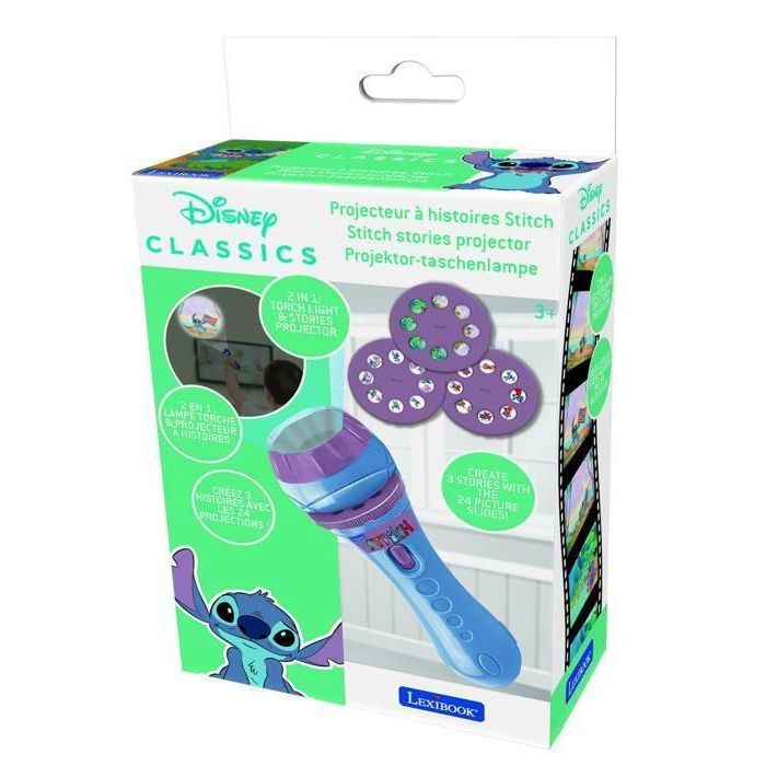 Proyector de cuentos y linterna disney 100. 24 imágenes. 11,47x3,67x3,67 cm 1