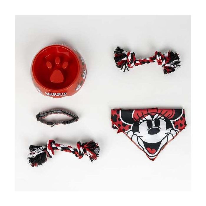 Set de Regalo de Bienvenida para Perros Minnie Mouse Rojo 5 Piezas 1