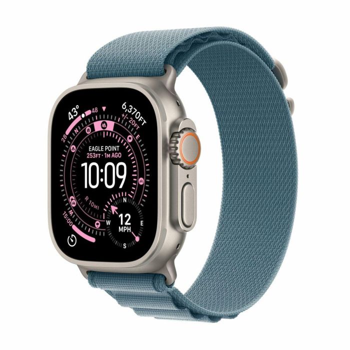 Apple Watch Ultra 3 GPS + Cellular - 49 mm - Caja de titanio natural - Correa Alpine Loop azul claro - Mediana - MEWM4QFA 6 Apple Watch Ultra 3 GPS + Cellular - 49 mm - Caja de titanio natural - Correa Alpine Loop azul claro - Mediana - MEWM4QFA 6