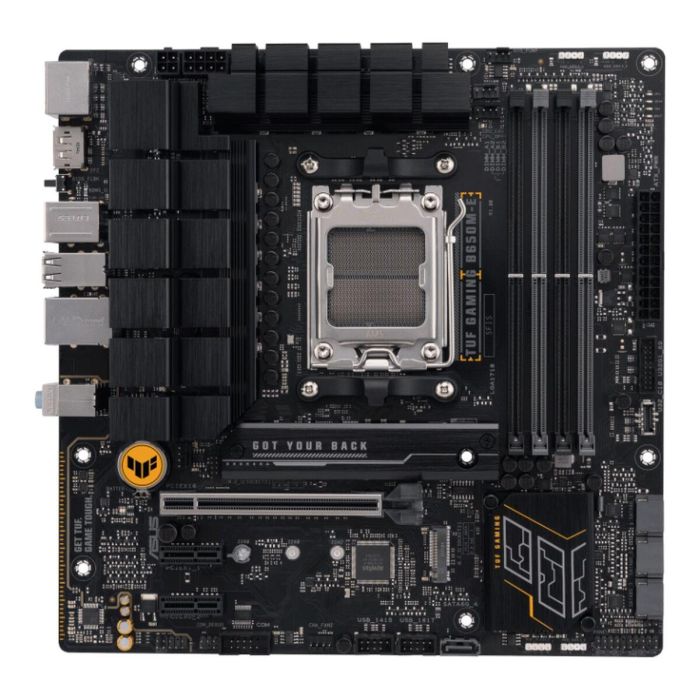 Asus TUF Gaming B650M-E Placa Base AMD AM5 B650, 4xDDR5 hasta 128GB, HDMI+2DP, 4SATA3+2M.2, 2.5GB, 6USB3.2, Micro ATX - 90MB1FU0-M0EAY0