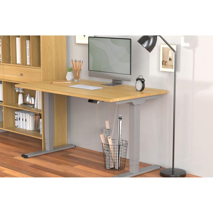 DIGITUS Elektrisch höhenverstellbares Tischgestell. Dual-Motor. 3-Stufen. Grau 2