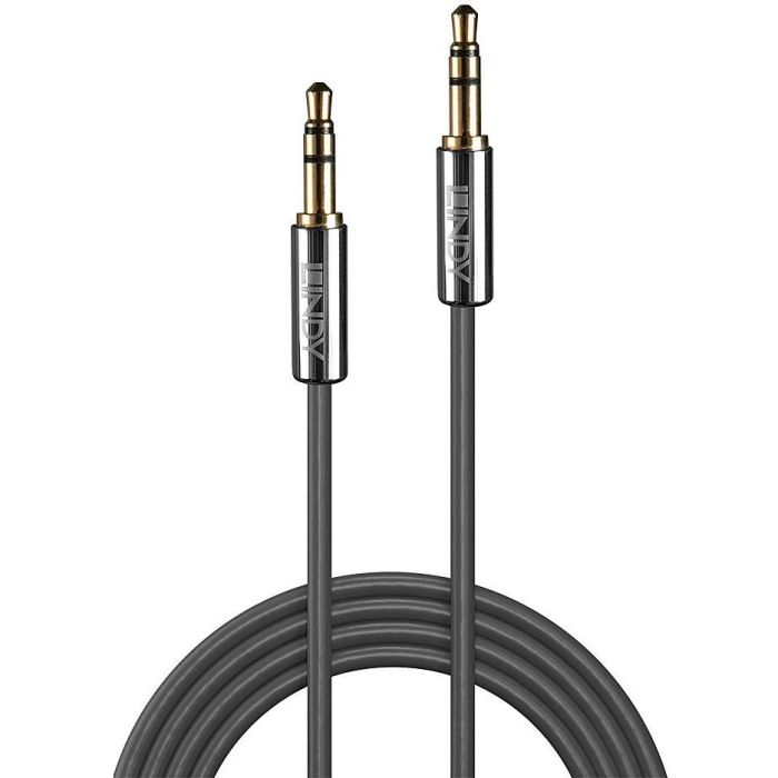 Lindy Cromo Line Cable de Audio 3m 3.5mm Macho a Macho con Contactos Bañados en Oro 24K 1