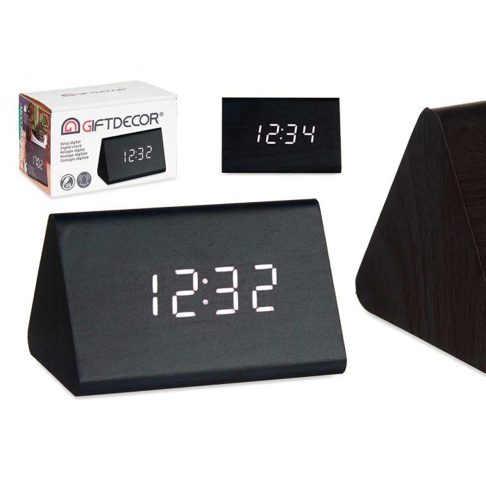 Reloj Digital Negro Giftdecor 11.7x7.5x8 cm Madera y Plástico (12 Unidades) Reloj Digital Negro Giftdecor 11.7x7.5x8 cm Madera y Plástico (12 Unidades)