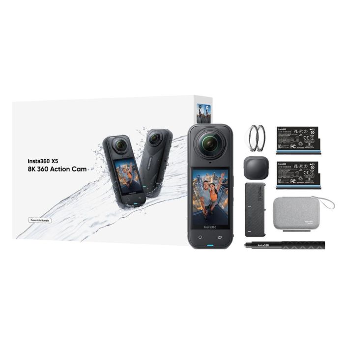 Insta360 INS6977644761496 X5 Bundle Edition Cámara Deportiva 360° 8K WiFi Bluetooth FlowState Resistente Agua
