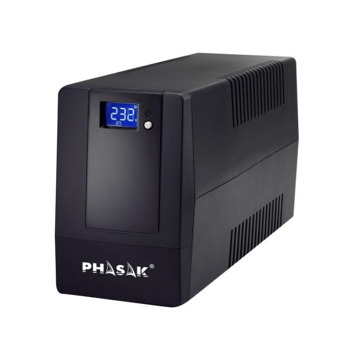 PHASAK SAI 600VA Esential Interactivo - Pantalla tC!ctil con USB + RJ45