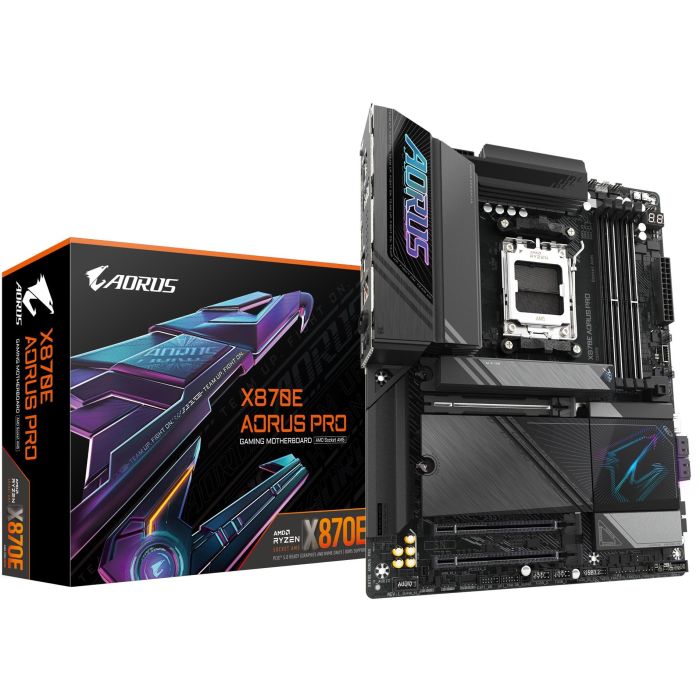 Gigabyte X870E AORUS PRO Placa Base AMD AM5 Ryzen 9000 DDR5 8000MHz WiFi 7 LAN 2.5GbE ATX 0 Gigabyte X870E AORUS PRO Placa Base AMD AM5 Ryzen 9000 DDR5 8000MHz WiFi 7 LAN 2.5GbE ATX 0