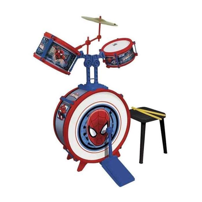 Bateria spiderman 3 elementos c/ banqueta 75x50x54 1