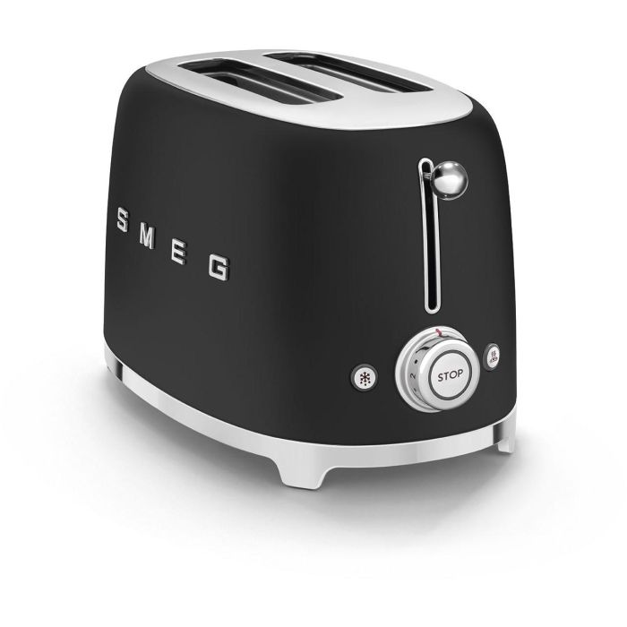Smeg Tostadora 2X2 Estilo 50s Negro Mate TSF01BLMEU 5