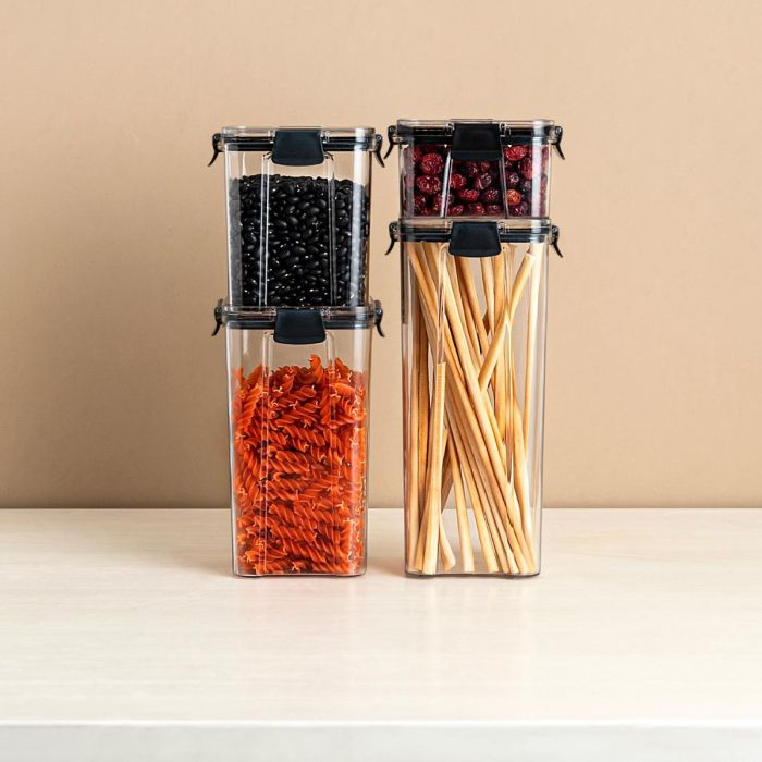 Quid Tarro Cocco 2 L Plástico Transparente con Tapa Hermética, Ligero y Reciclable 2