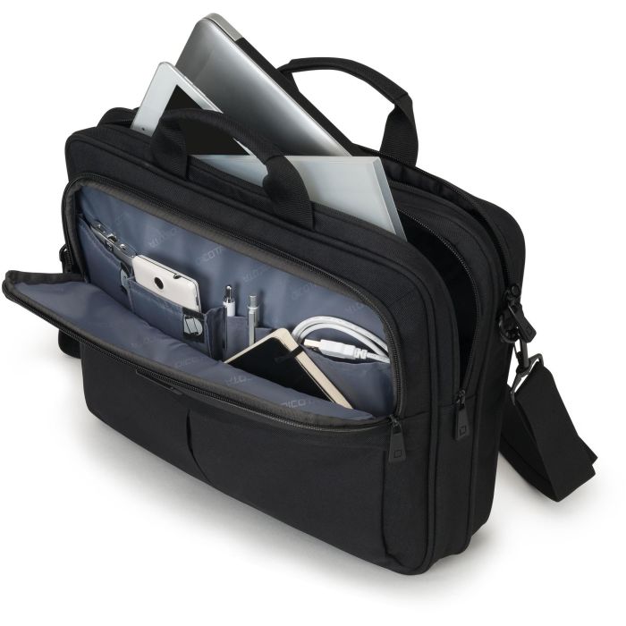 DICOTA SCALE Bandolera Eco Top Traveller para portátil 14-15.6" (35.56-39.62cm) Negro PET, con compartimento tableta 3 DICOTA SCALE Bandolera Eco Top Traveller para portátil 14-15.6" (35.56-39.62cm) Negro PET, con compartimento tableta 3