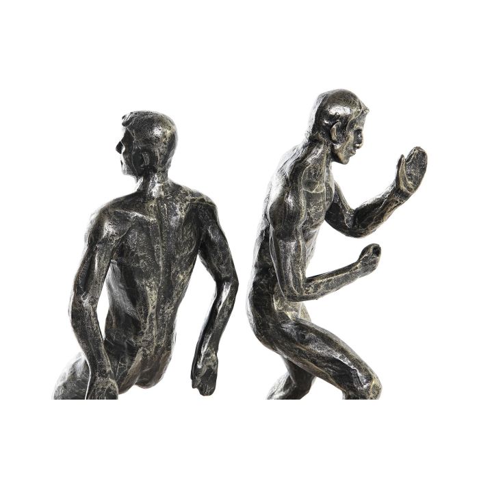 DKD Home Decor Sujetalibros Loft Hombre Resina y Madera Negro Natural Set de 2 - 26 cm Alto 1 DKD Home Decor Sujetalibros Loft Hombre Resina y Madera Negro Natural Set de 2 - 26 cm Alto 1