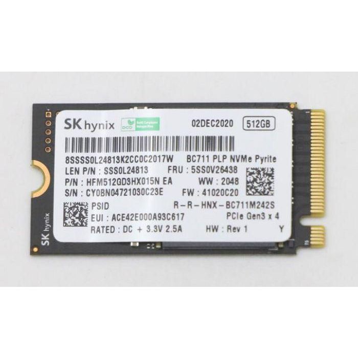 Lenovo M.2 2242 solid-state drive, 512GB capacity, PCIe 3.0 x4 interface, suitable for internal storage upgrades. Lenovo M.2 2242 solid-state drive, 512GB capacity, PCIe 3.0 x4 interface, suitable for internal storage upgrades.