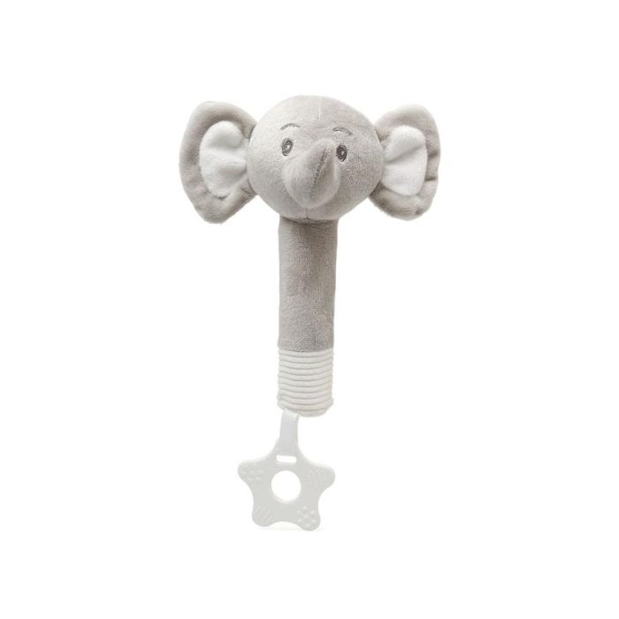 KioKids Sonajero Cricri Elefante Gris Colección Dolci Amici con Mordedor para Dentición y Sonidos Estimulantes, 25 cm, Bebés +0 meses 2