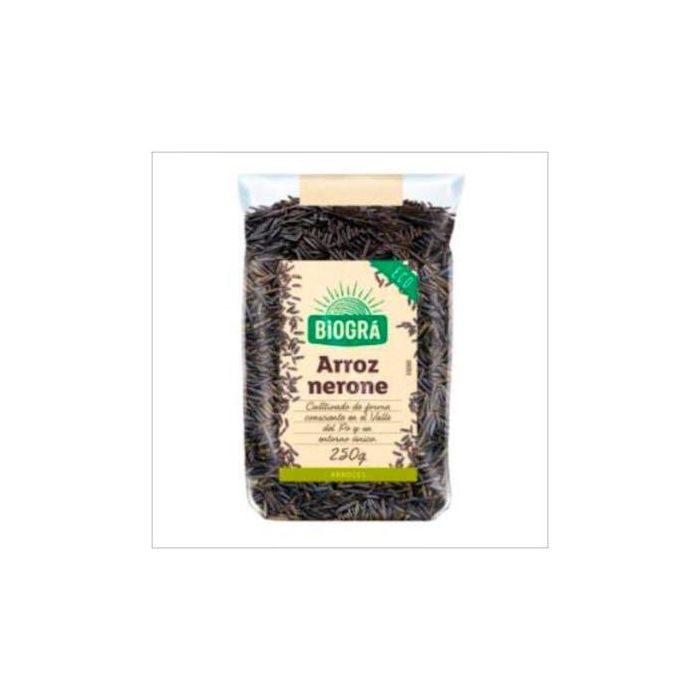 BIOGRA Arroz Nerone negro ecológico 250g - Vegano, Sin Gluten, Sin Lactosa, de China