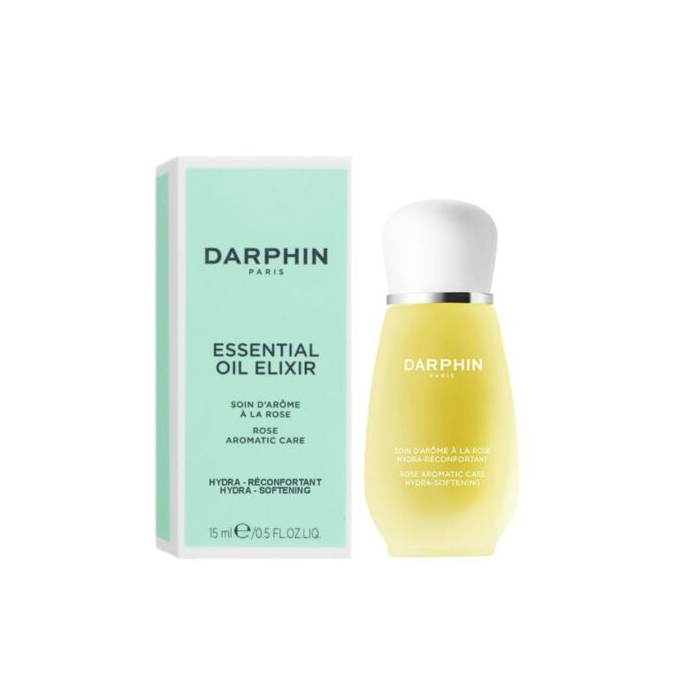 Darphin Elixir Rose Aromatic Care Hydra-Softening - Cuidado Facial con Aceite Esencial de Rosa 15 mL
