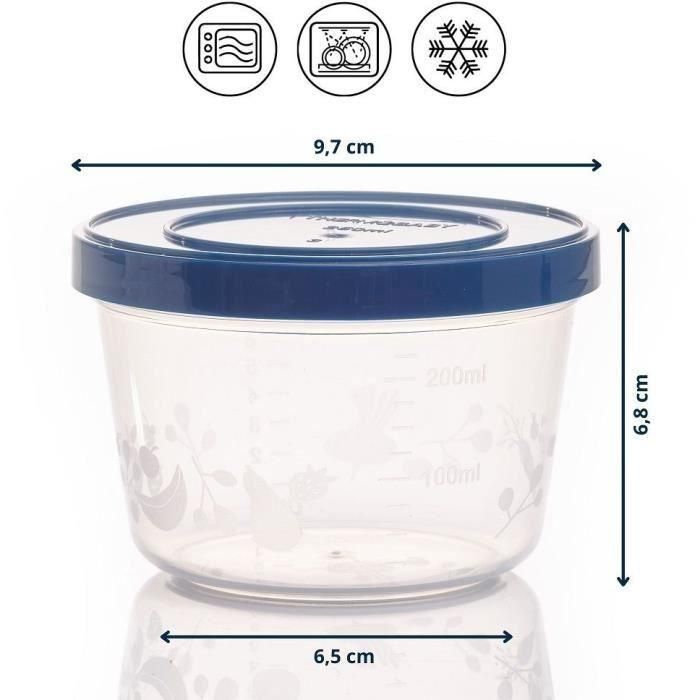 5 cajas de almacenamiento de 250 ml 5 5 cajas de almacenamiento de 250 ml 5