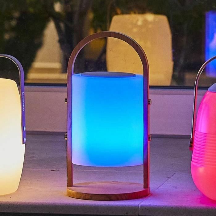 Lumisky LUM3760119731178 Lámpara altavoz Bluetooth inalámbrico WOODY PLAY con mango de madera, LED blanco y multicolor regulable, 37 cm 1 Lumisky LUM3760119731178 Lámpara altavoz Bluetooth inalámbrico WOODY PLAY con mango de madera, LED blanco y multicolor regulable, 37 cm 1