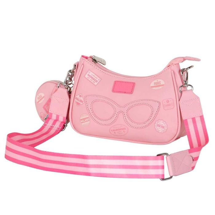 Barbie Bolso Fancy 2.0 Travel de hombro con cremallera, bandolera ajustable, rosa 3