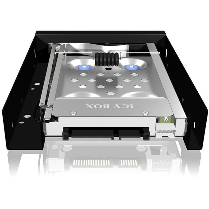 Antivibration-Wechselrahmen 1xSATA 6Gbit/s 2.5" zu 1xSATA Host. trägerlos. für 3.5" Schacht ICY BOX 4