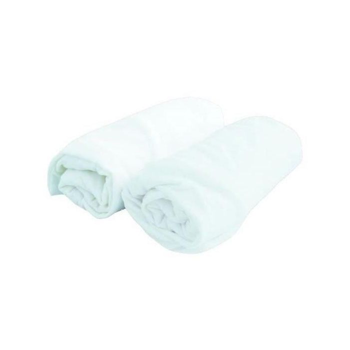 DOUX NID Juego de 2 sábanas ajustables 100% Algodón Blanco 60x120 cm DOUX NID Juego de 2 sábanas ajustables 100% Algodón Blanco 60x120 cm