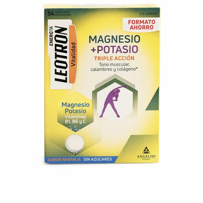 Leotron ENERGÍA Magnesio + Potasio Triple Acción Efervescente Sabor Naranja 54 unidades, Combate Fatiga y Rendimiento Físico 0 Leotron ENERGÍA Magnesio + Potasio Triple Acción Efervescente Sabor Naranja 54 unidades, Combate Fatiga y Rendimiento Físico 0