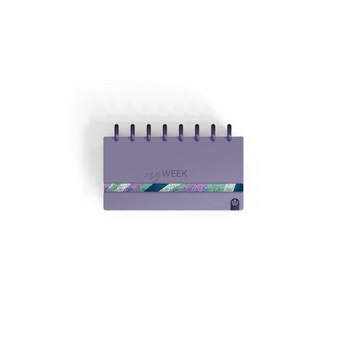 Carchivo Ingeniox Planificador Semanal MY WEEK sin Fecha con Checklist, Papel Premium Opaque, Malva, 105x210 mm